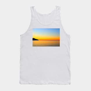 Sunset view from le Terrazze di Portonovo with axial color gradient sky Tank Top